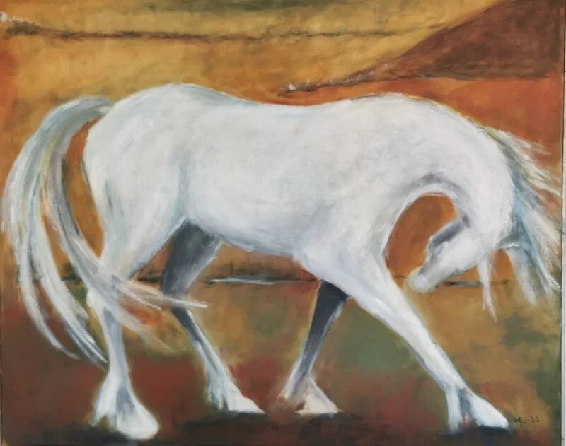 Oljemålning White Diamond av Monica Eriksson