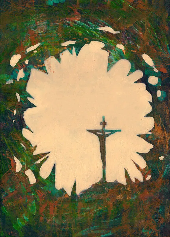 Akrylmålning Smärtornas man av Signe Flink