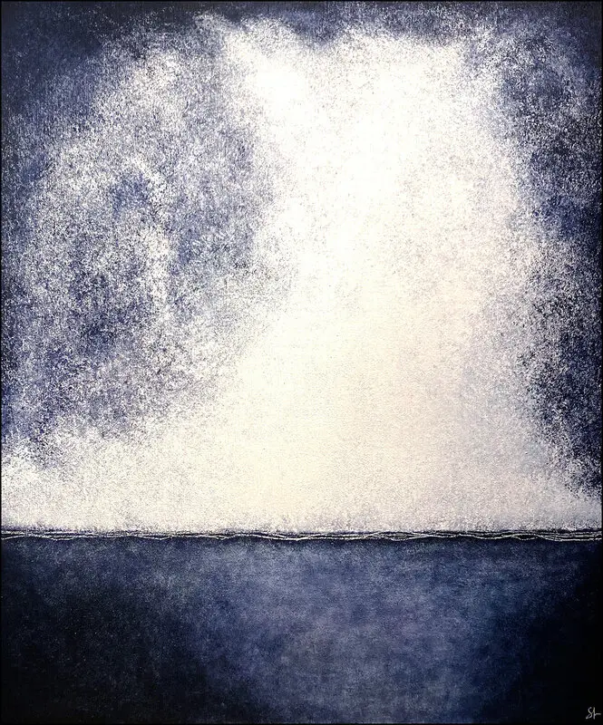 Akrylmålning No. 201102, Paynes Gray Horizon av Stellan Fine Art
