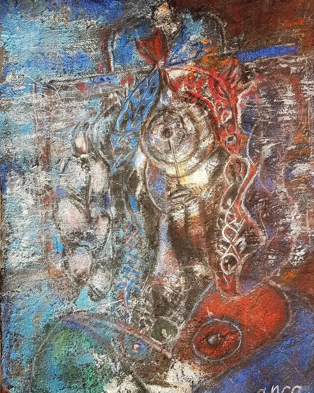 Kvinna med hatt av Anne Popescu