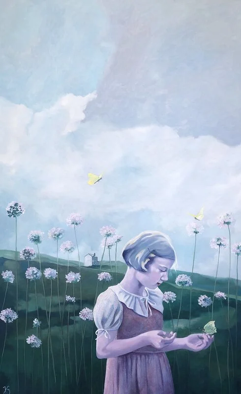 Oljemålning Quiet play av Jenny Söderlund