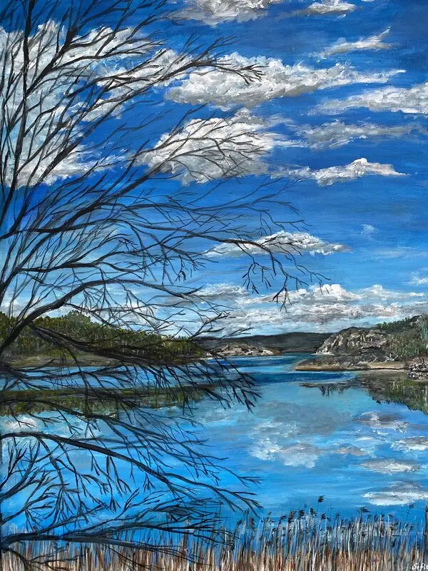 Akrylmålning Härlig dag! av Sofia Jonasson