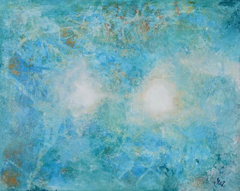 Akrylmålning Ljus energi II av Marie-Christine Zandian