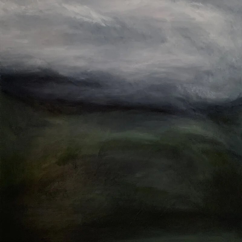 Akrylmålning Misty Treetops 1.3 av Peter Frejeberg