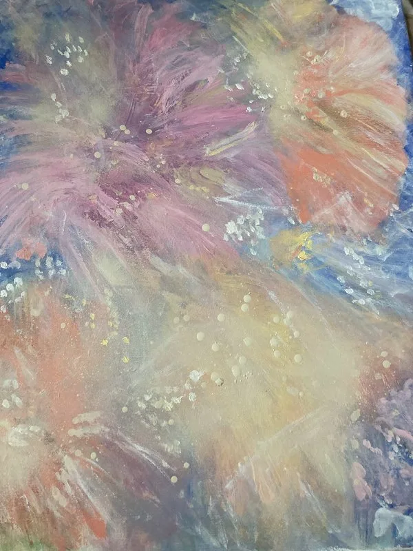 Akrylmålning Färgprakt av Anitas Art/Anita Nyberg