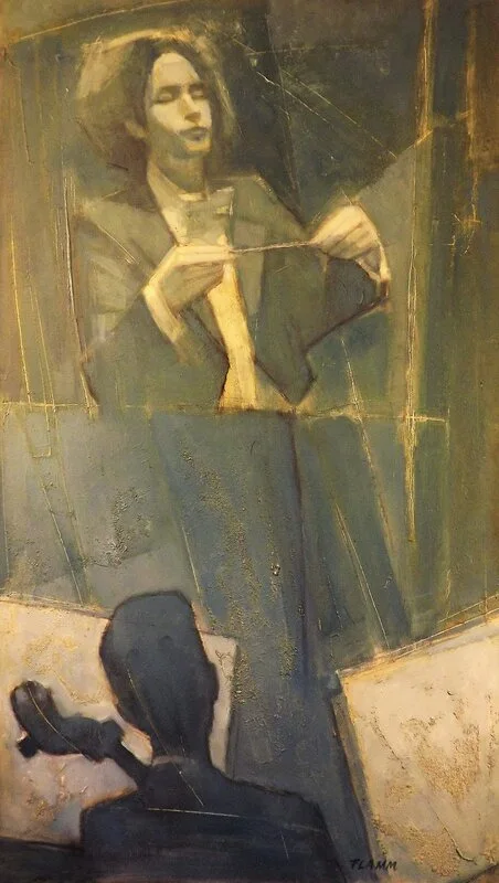 Oljemålning Silencio / Gustavo Dudamel av Ferenc Flamm