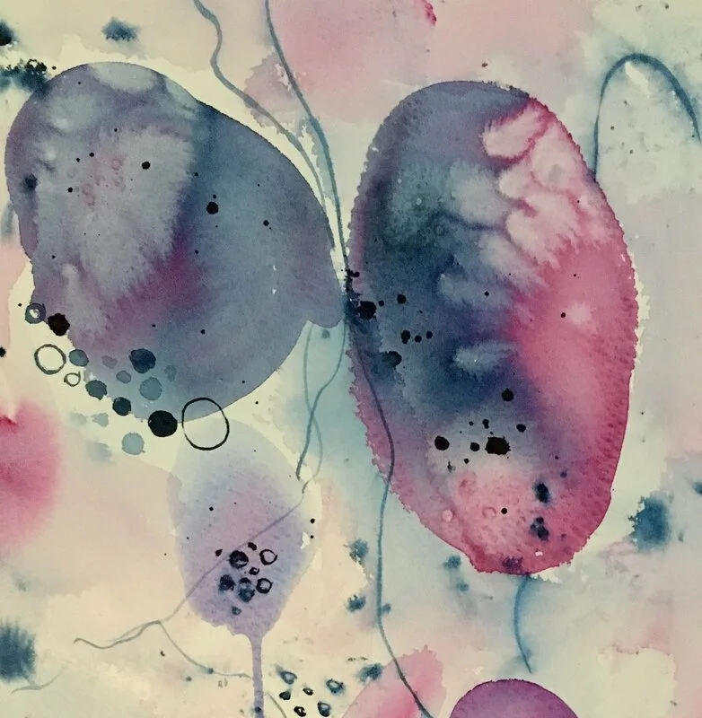 Akvarell Vattendjur av Gunilla Tuvin