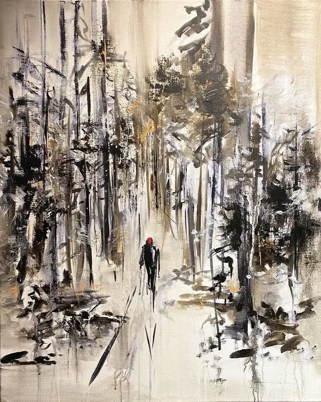 Akrylmålning Frihet av Linda Lundin