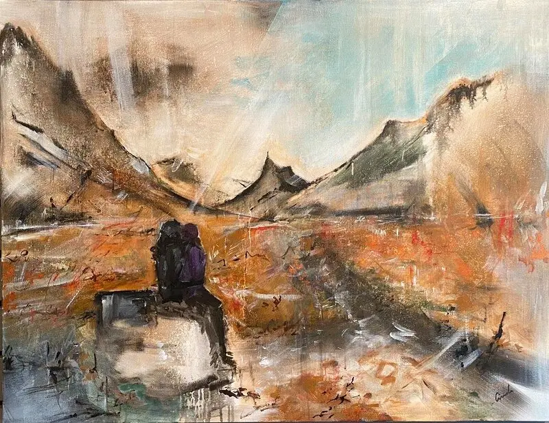 Akrylmålning Livet av Linda Lundin