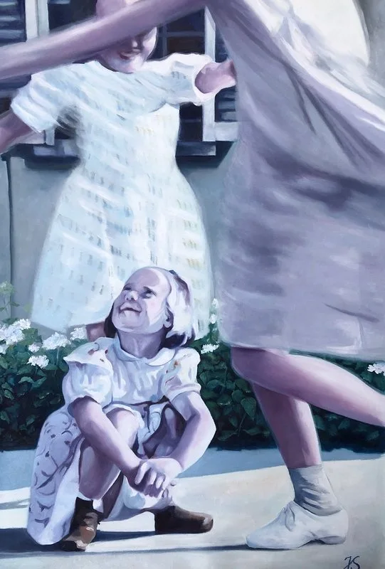 Oljemålning The play of childhood av Jenny Söderlund