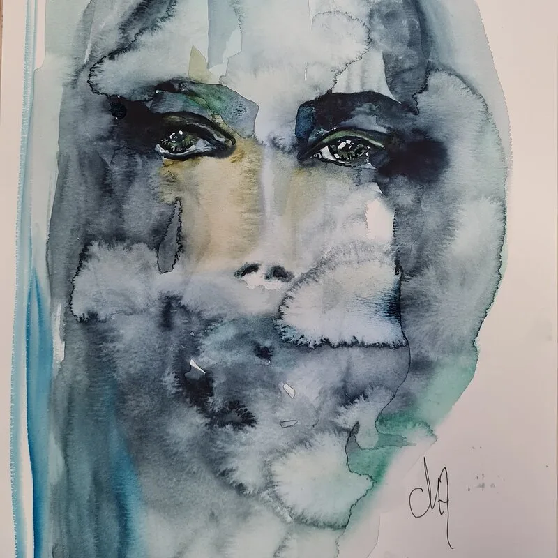 Akvarell Sorgen inom oss av Marika Andersson