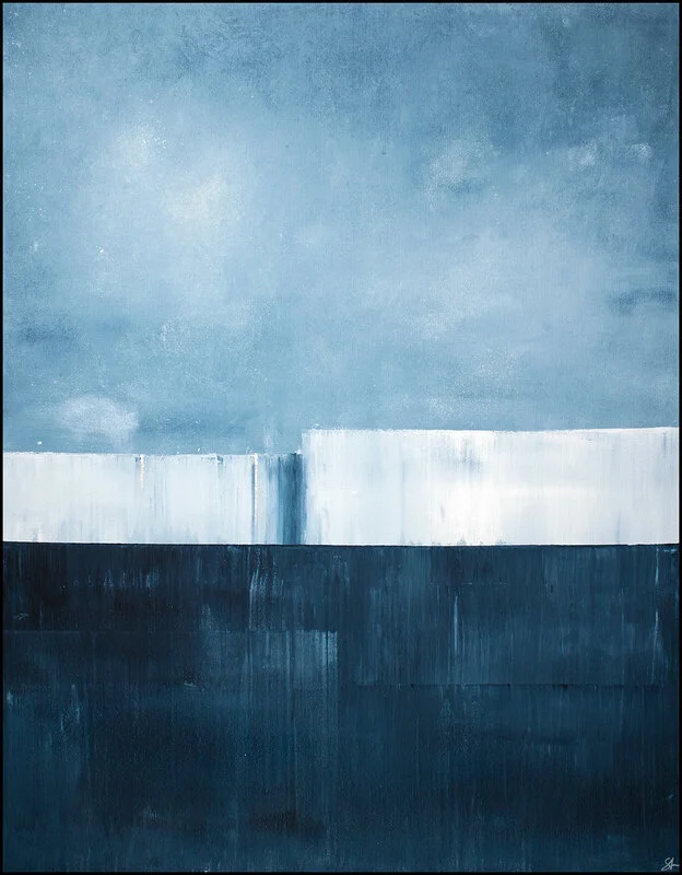 Akrylmålning No. 210301 Glacier Horizon av Stellan Fine Art