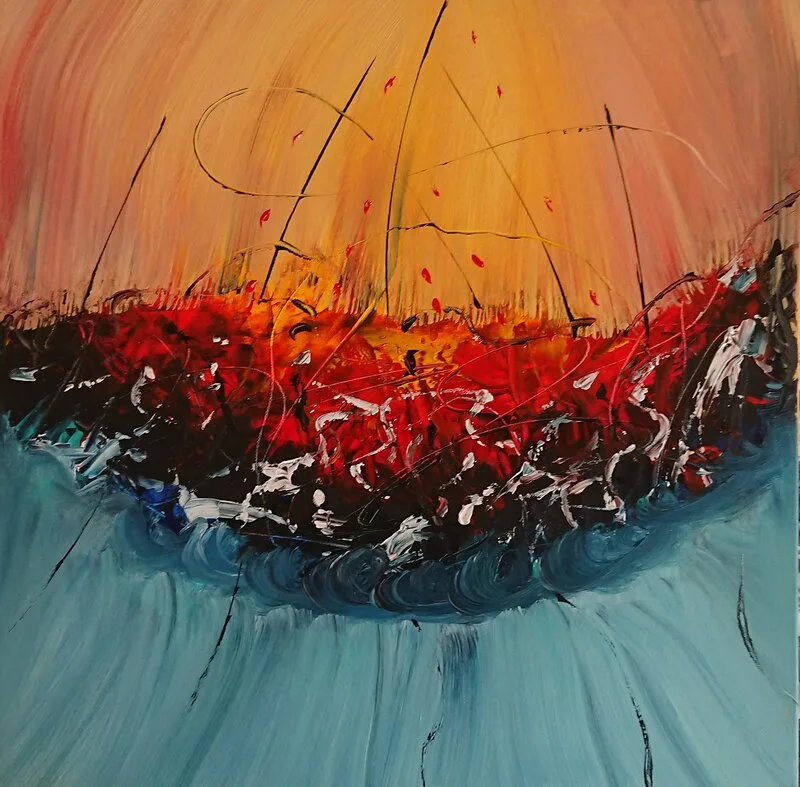 Akrylmålning av Nita Oland - Anita Bergkvist