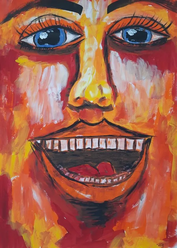 Akrylmålning Namnlös, nr 59 av Fredrik Bülow