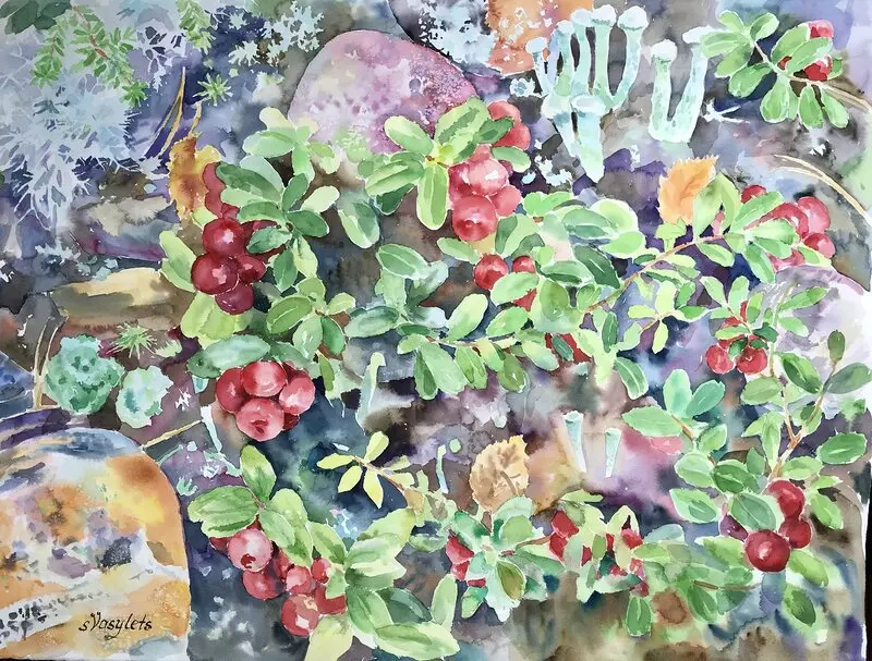 Akvarell Höstsymfoni av Svitlana Vasylets