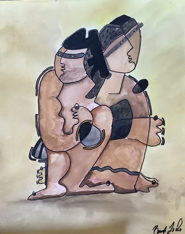 Akvarell Inka av Bengt Uusitalo