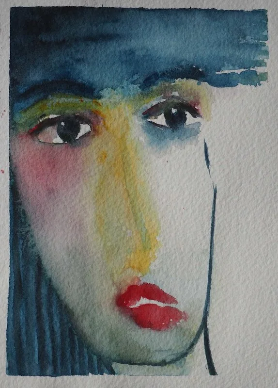 Akvarell Konterfej 2 av Maria Källberg