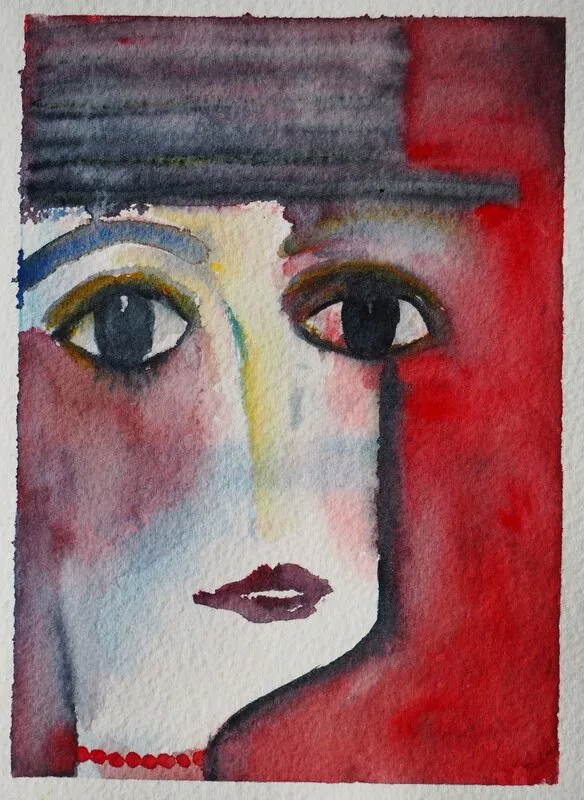 Akvarell Konterfej 1 av Maria Källberg