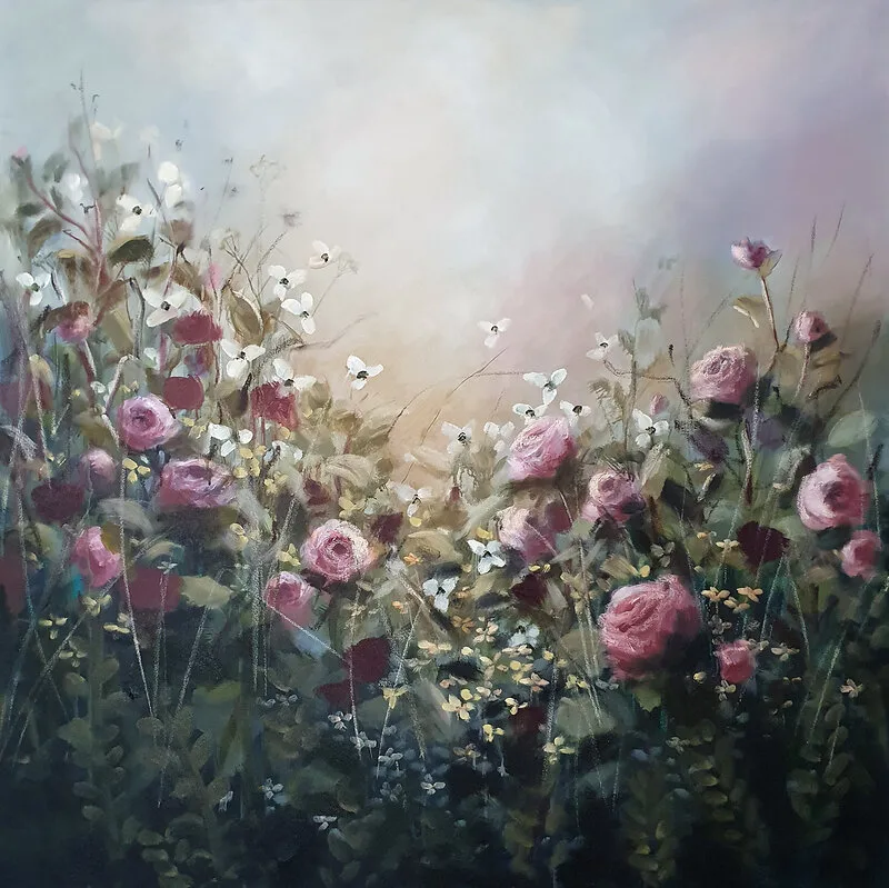 Oljemålning Full bloom dreams av Malin Östlund