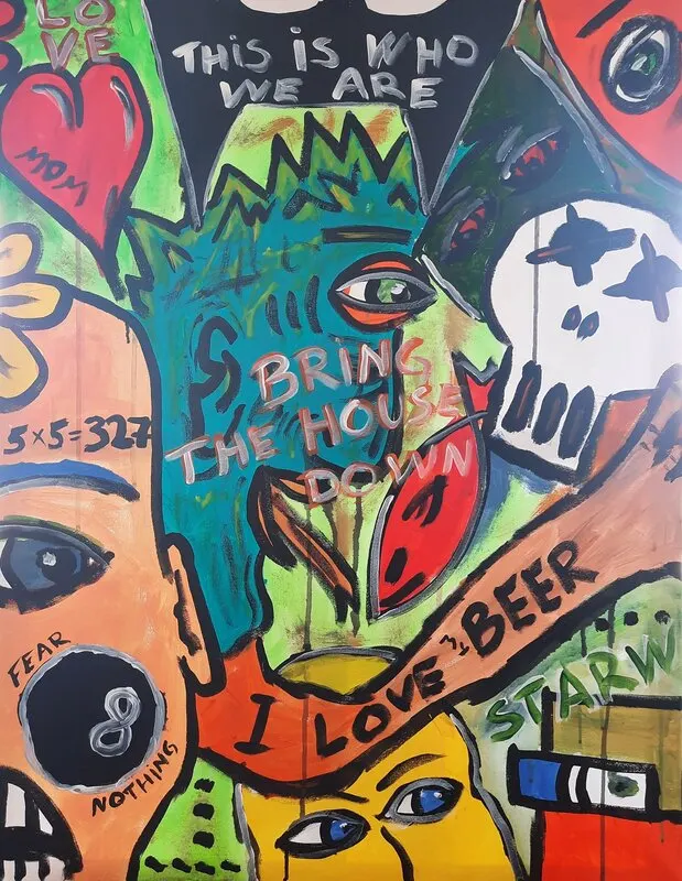 Akrylmålning Nr 304, My kind of place (II) av Fredrik Bülow