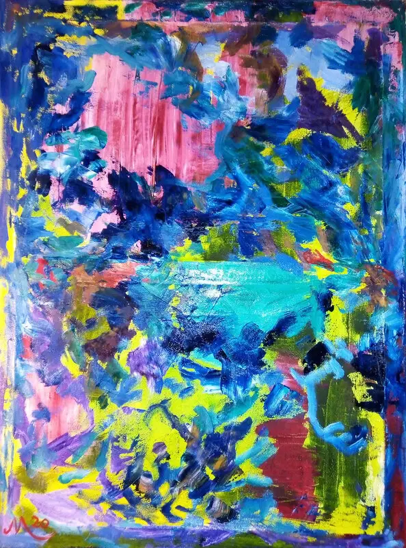 Oljemålning Grateful av Mehran Barzegar