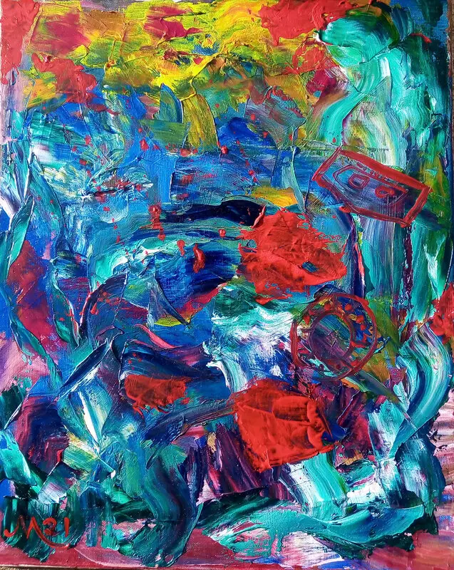 Oljemålning Affectionate av Mehran Barzegar