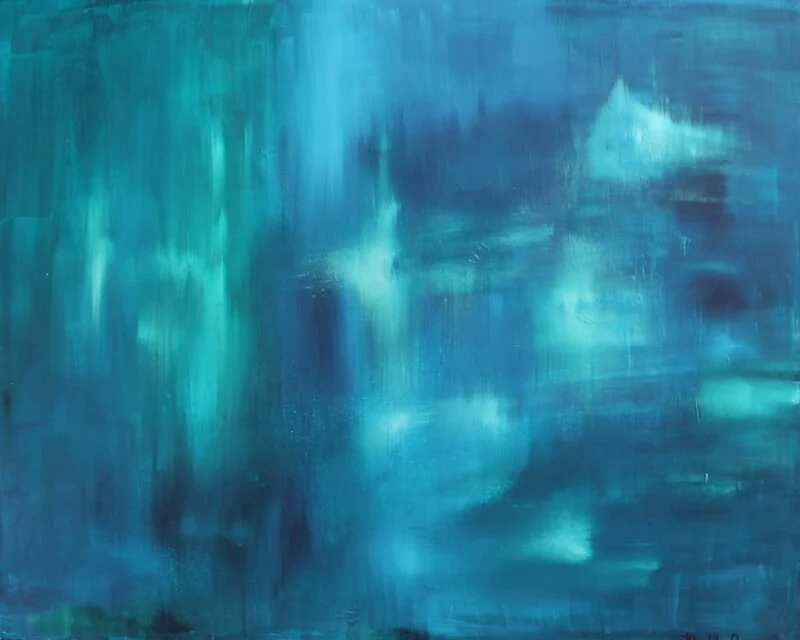 Akrylmålning Shimmering light av Helena Glans