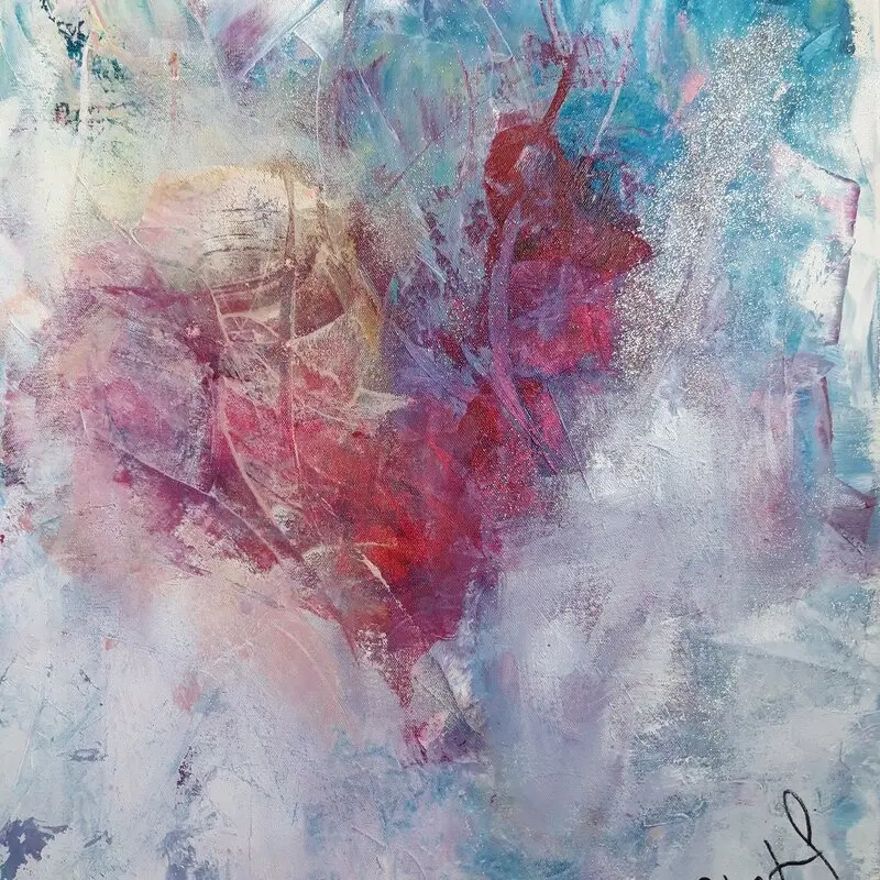 Akrylmålning Heart av Chatarina Salomonsson