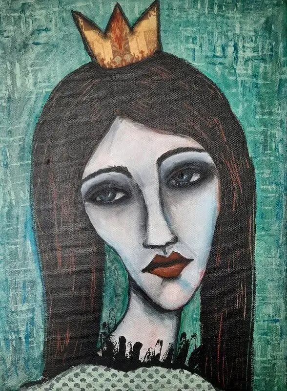 Akrylmålning Besvikelse av Helena Andreasson