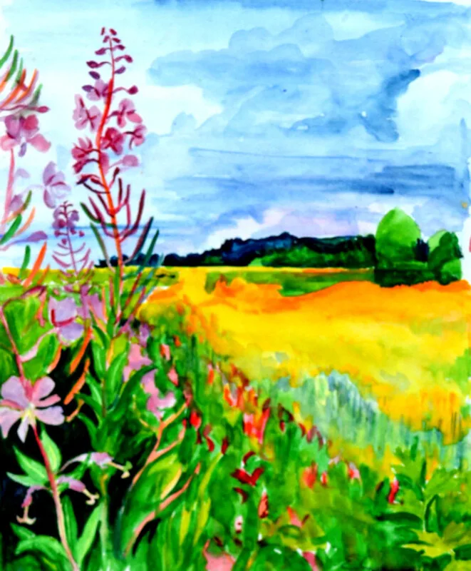 Akvarell av Eva Carty