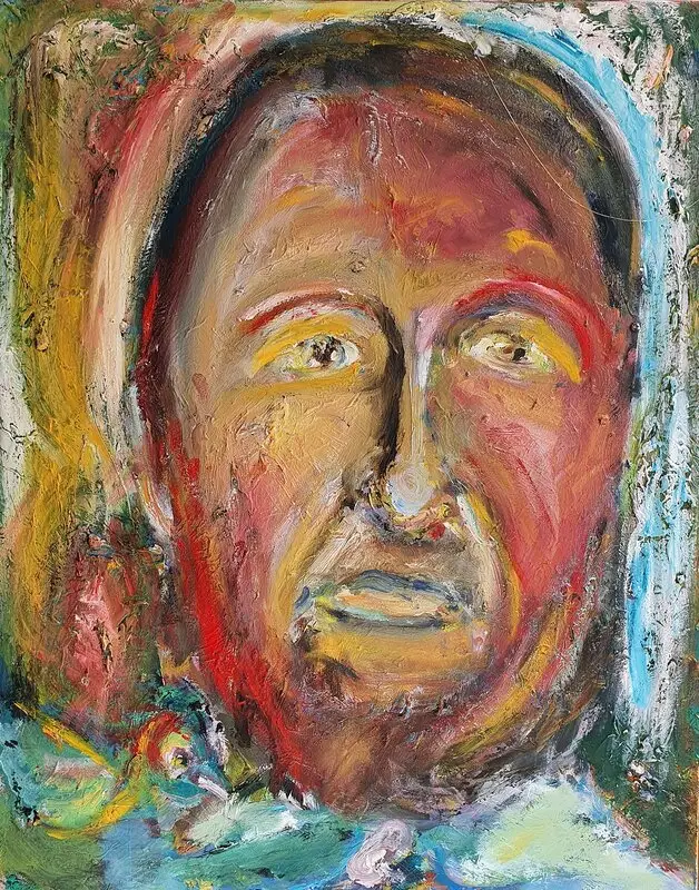 Naturälskaren Henry David Thoreau (övermålad) av Jens Flemister Åkesson