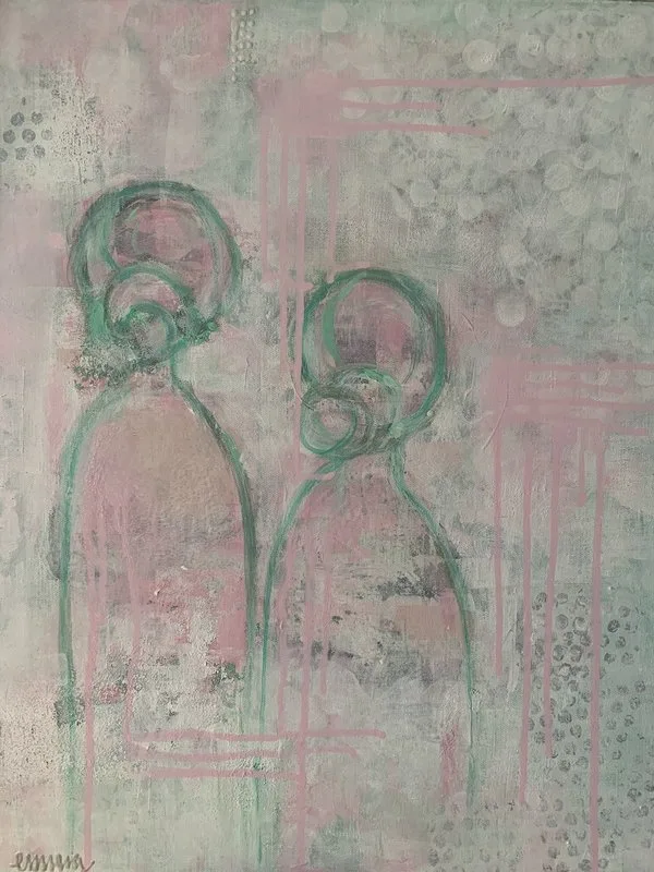 Akrylmålning Du & jag av Emma Fager Malmström
