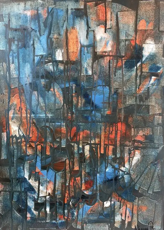 Akrylmålning Abstraction nr3 av Ninni Andersson