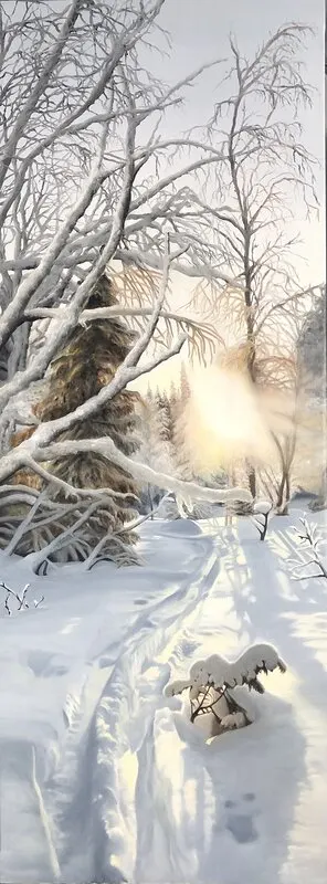 Oljemålning Solkraft III av Sofia Ohlsén