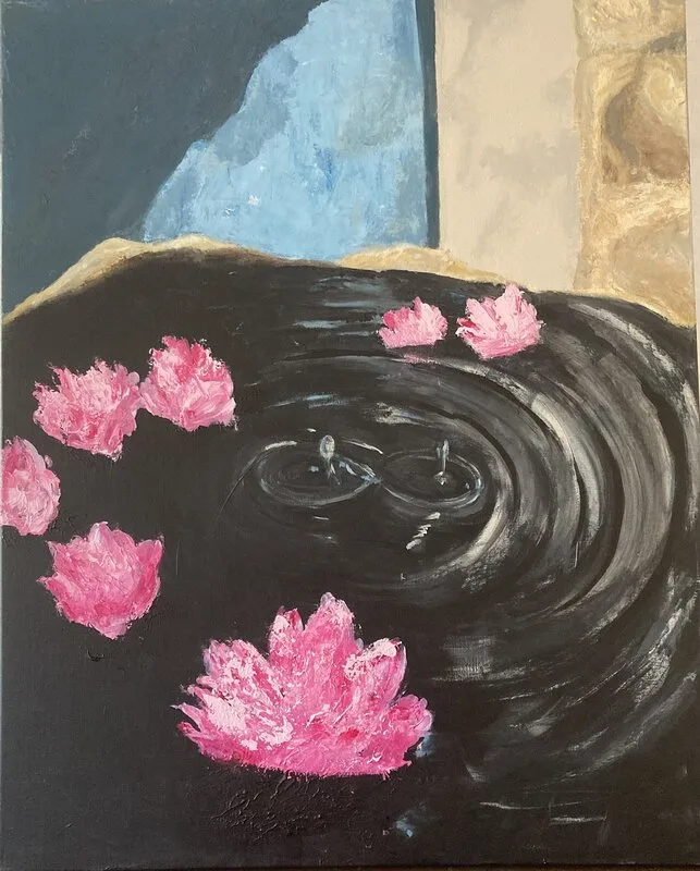 Akrylmålning Ceremony of Stillness and Motion av Lee Seger