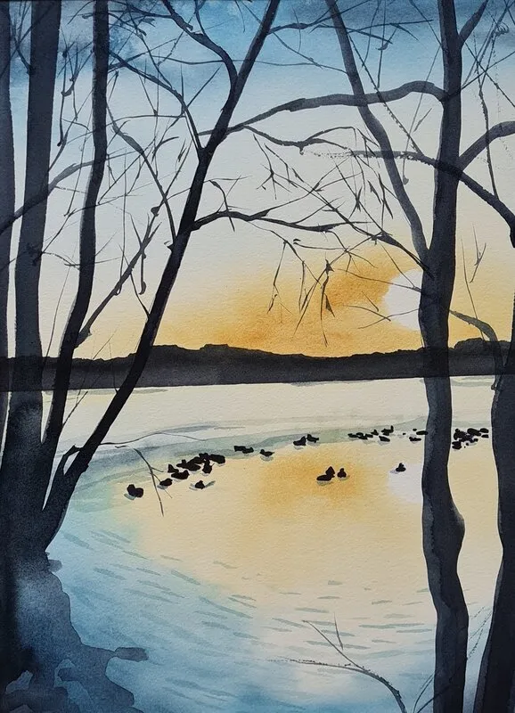 Akvarell Vackerhet av Mia Älegård