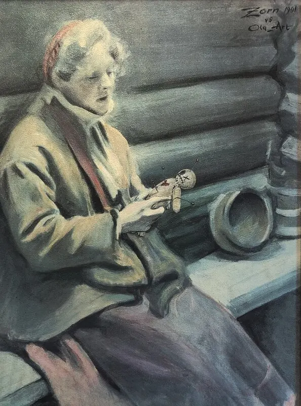 Akrylmålning Efter att ha grälat med maken så var det trevligt att pyssla lite av Ola Art