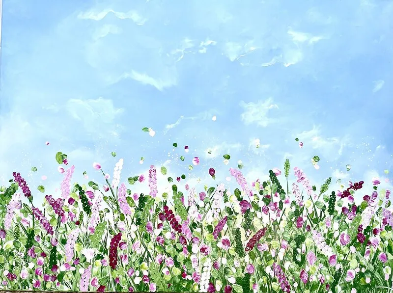 Akrylmålning CAMP THE FLEURS av Anna Artistockholm Brandt