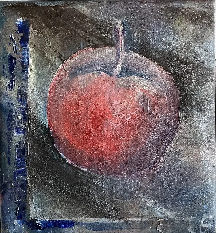 Oljemålning Äpple5 av Lisette Friberg