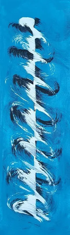 Akrylmålning Abstrakt verk av Cristine Kjellin