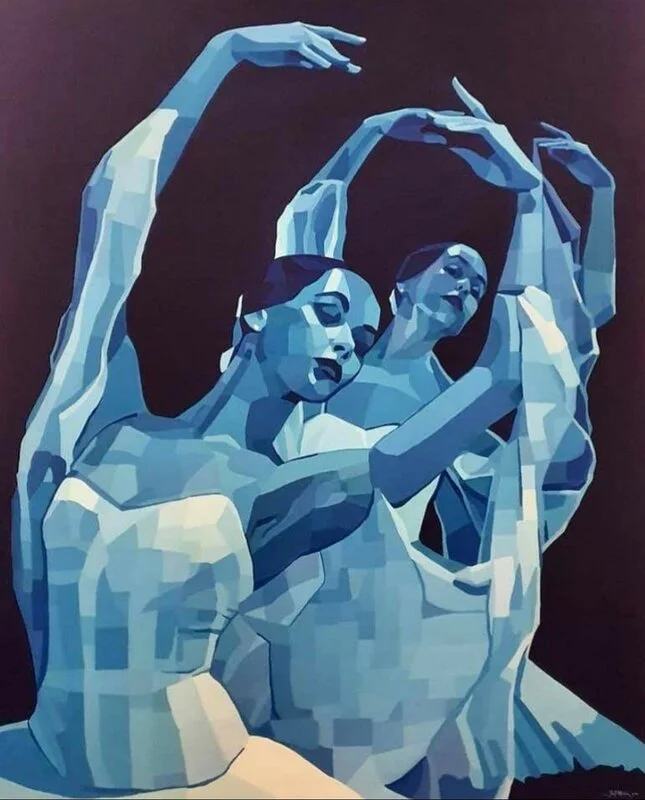 Akrylmålning La Bayadère av Josef Petersson