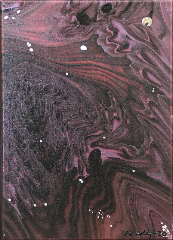 Akrylmålning Kosmos Night av Nettan Widing