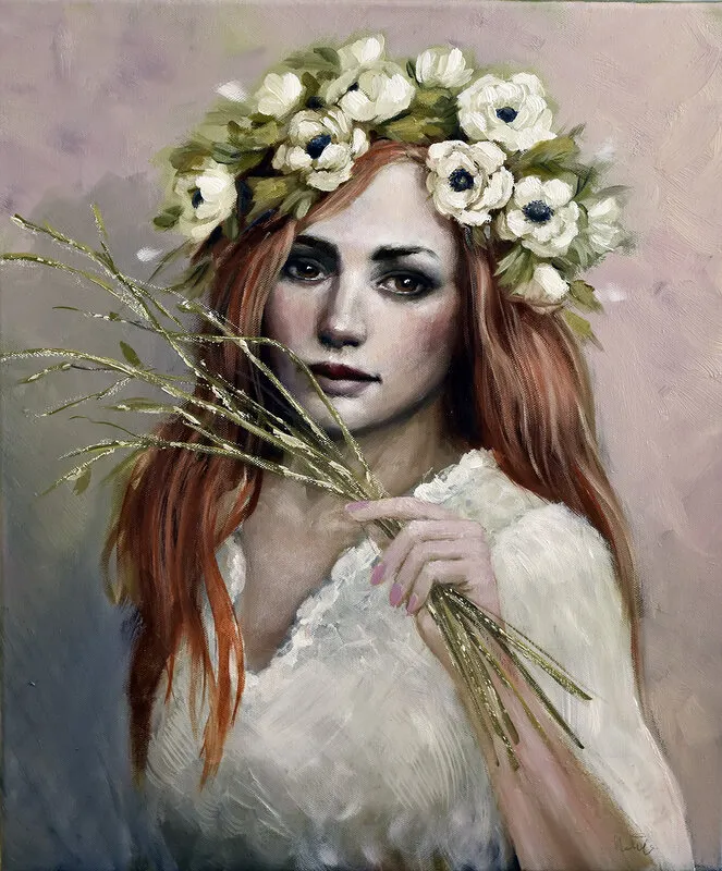 Oljemålning Piece of nature av Malin Östlund