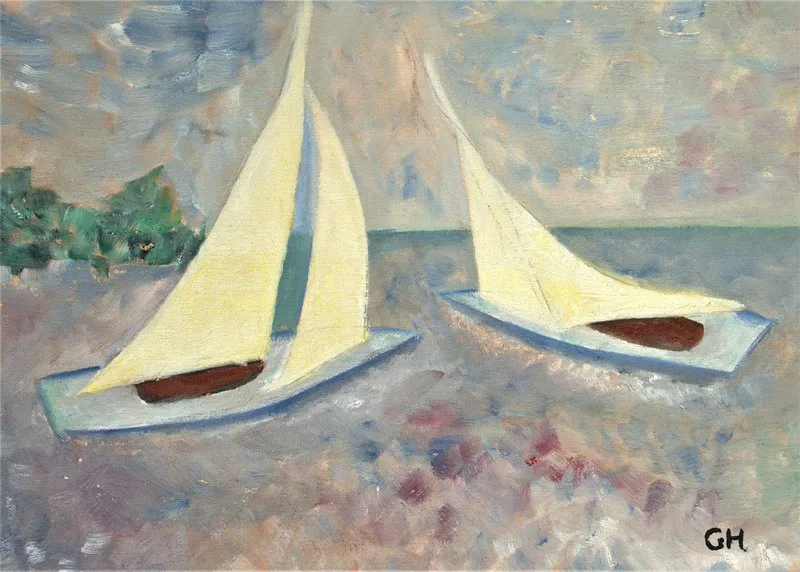 Oljemålning "The Day" - Oil painting av Gerhard Hofman