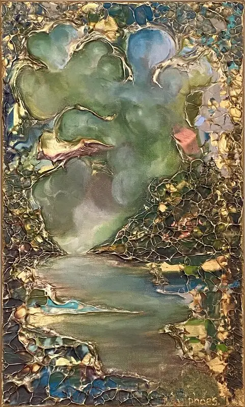 Akrylmålning JUNISKÄR av Johanna Pettersson