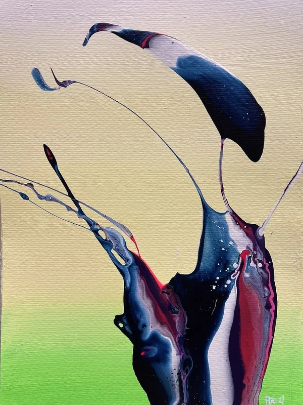 Akrylmålning Mellan2 av Patricia