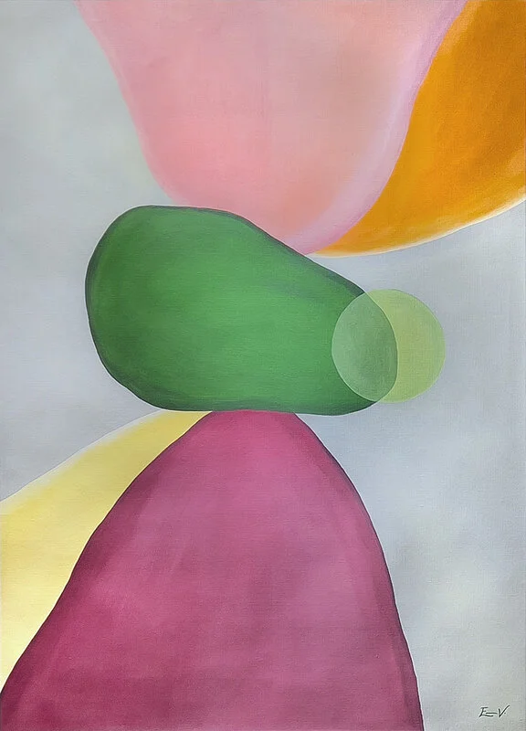 Akrylmålning Forever Lost In Clown Land no. 2 av Emma Vo Gårdh