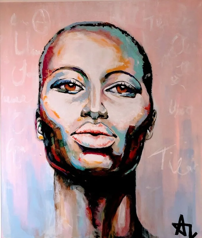 Akrylmålning Courage av Anna Larsson AL’s Art