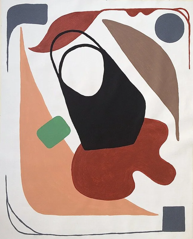 Akrylmålning shapes of uncertainty av Fredrik Alfredsson