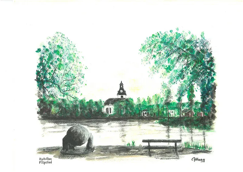 Kyrkviken Filipstad av Anders Haag